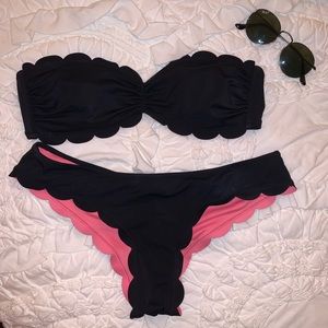 PINK/Victoria’s Secret Black Bandeau Bikini